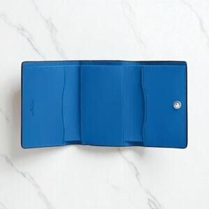 Coach Micro Wallet in Bright Blue Leather CM238